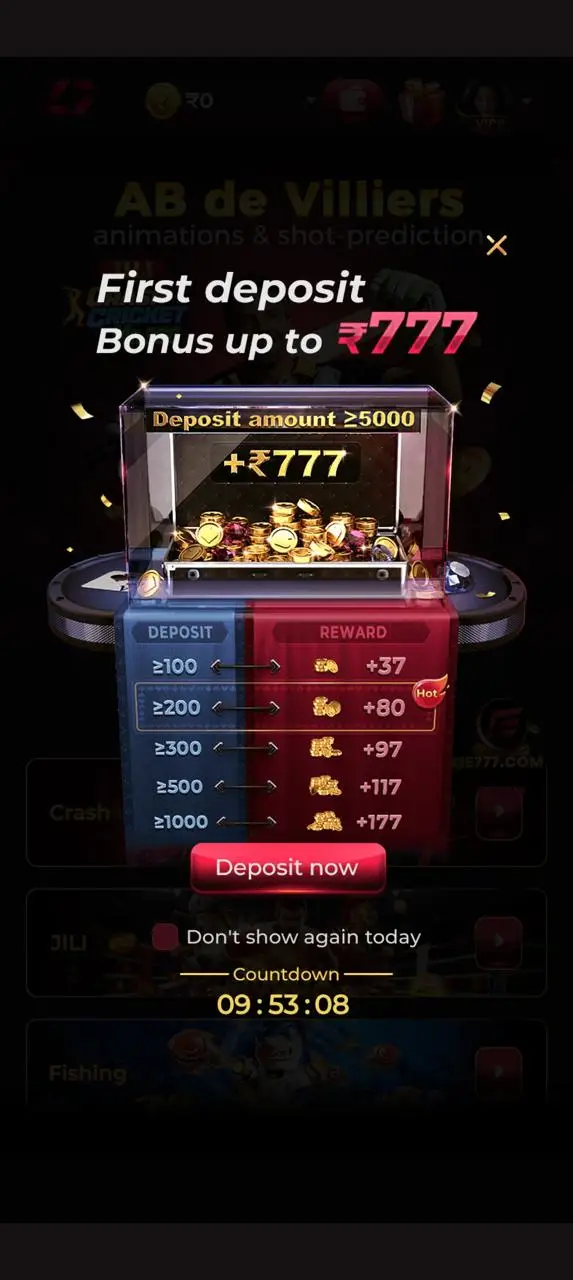 IN7 Game first deposit bonus and reward promotion