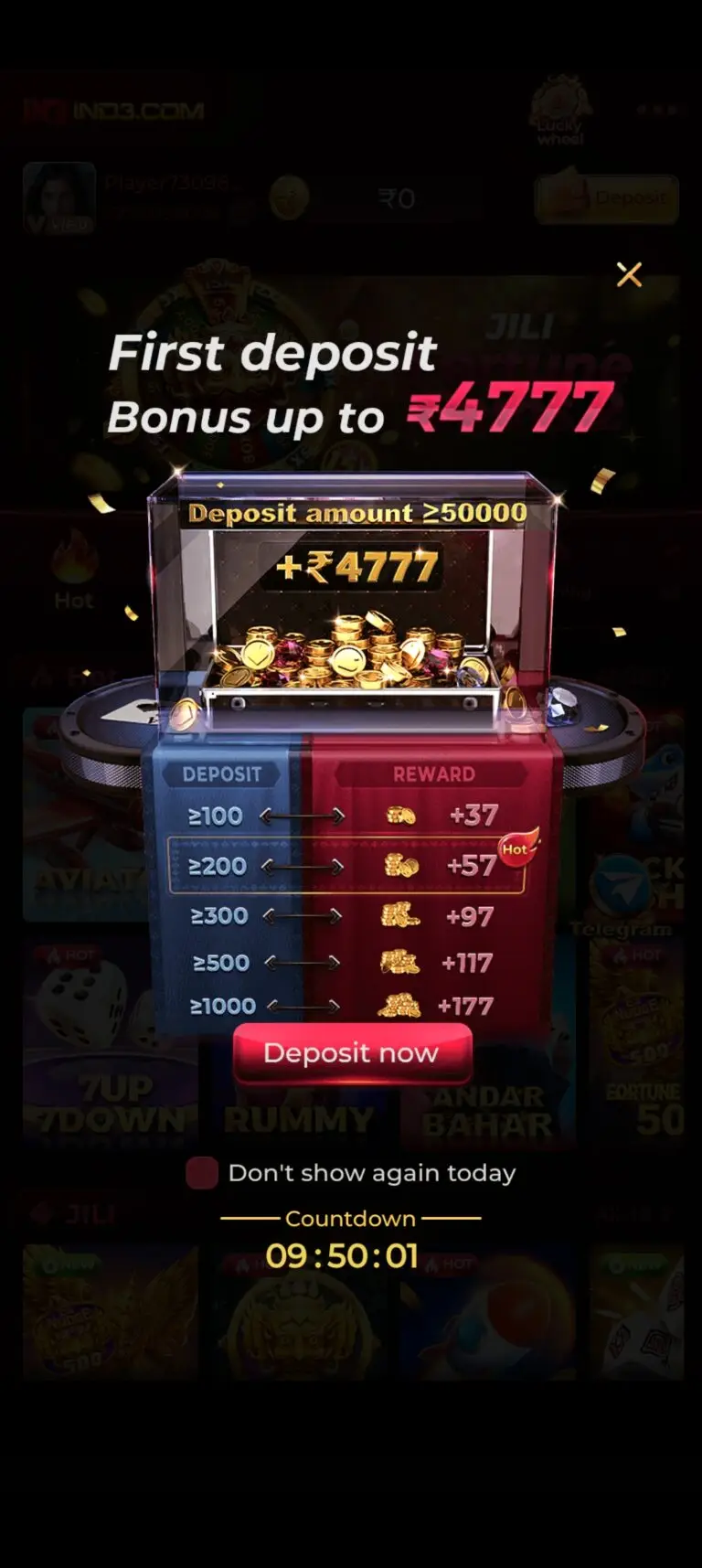 IND3 GAME APK Deposit