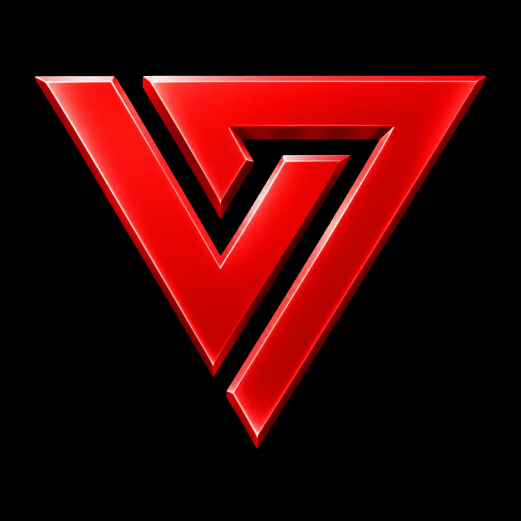 Official IV7 Game logo featuring a stylized red metallic 'V' and '7' interlocking geometric design on a black background.