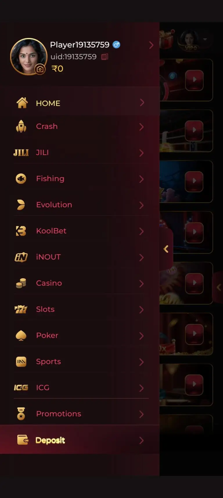 IW7 Game Menu: Explore All Gaming Categories, Promotions, and Deposit Options