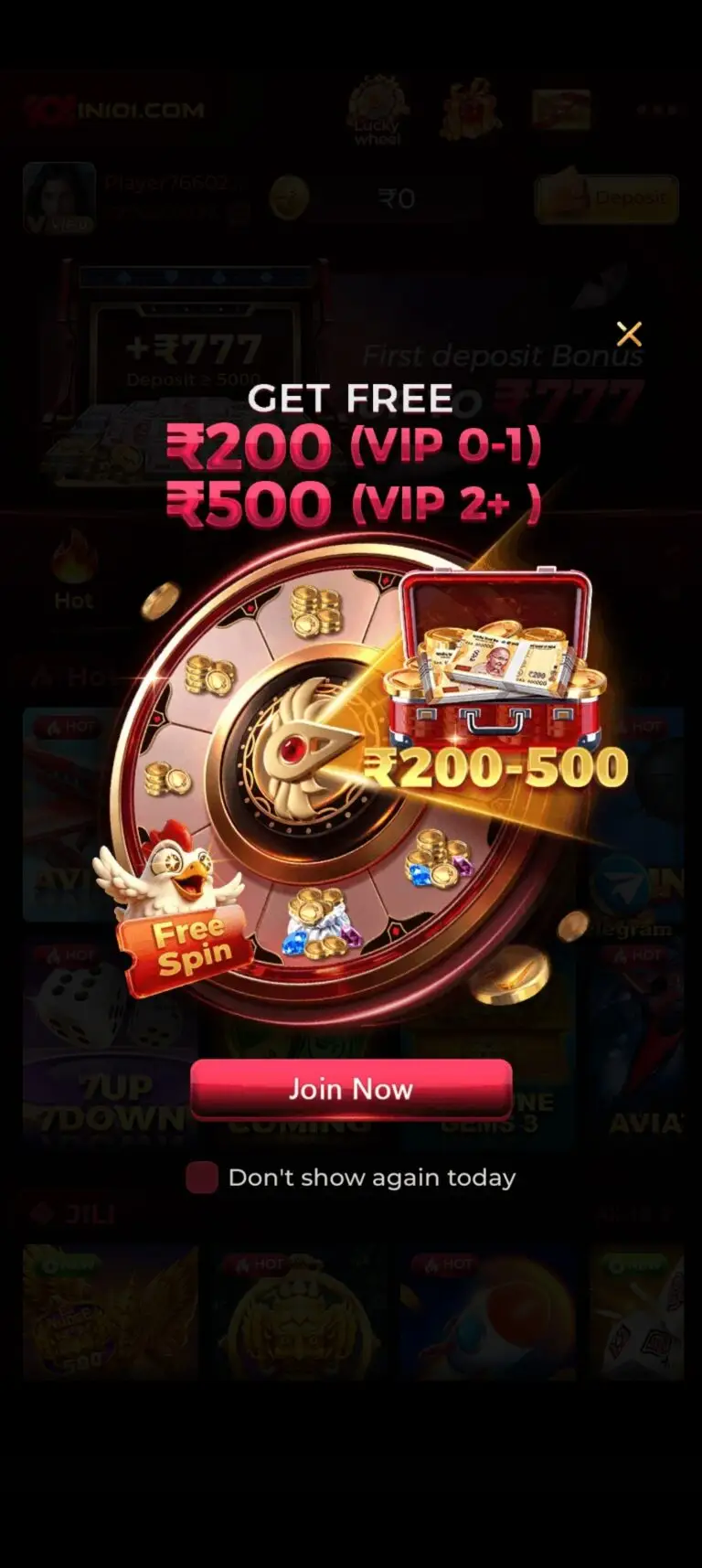 IN101 Game - Claim Free ₹200-₹500 VIP Bonus & Free Spin